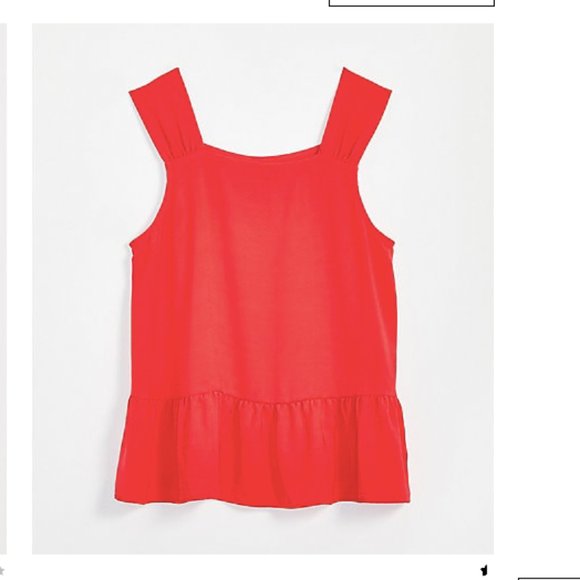 Square Neck Peplum Shell - LOFT NWT - Picture 3 of 5